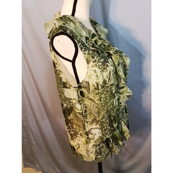 Plano green blouse - Picture 2 of 7